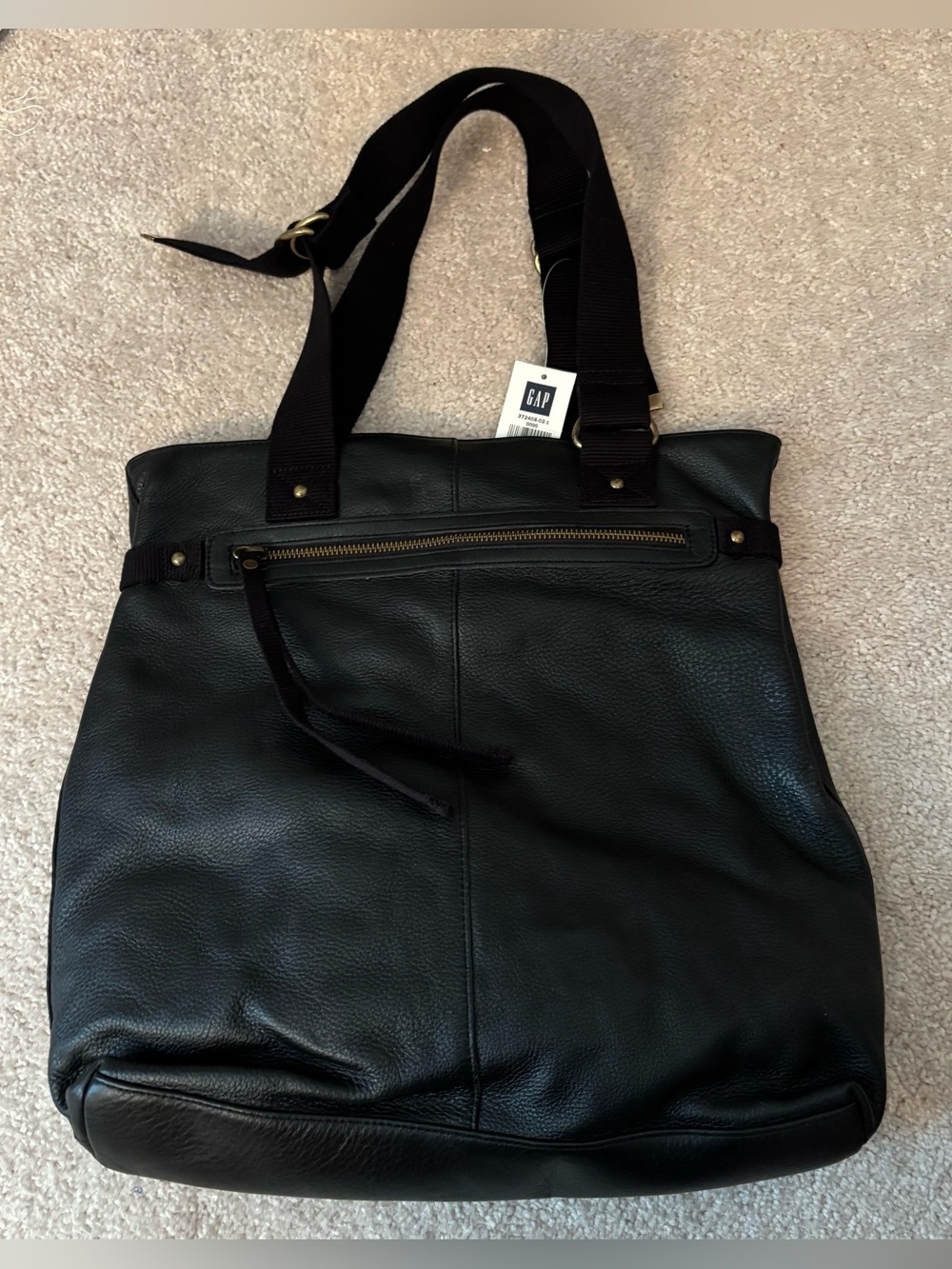 NWT GAP 2006 vintage black leather hobo handbag
